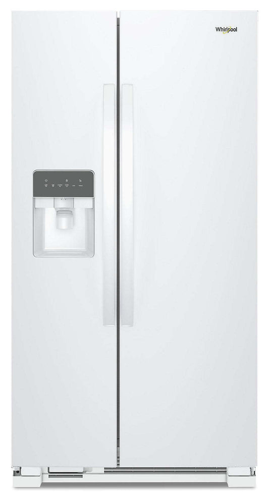 Réfrigérateur Whirlpool de 33 po et de 21 pi³ à compartiments juxtaposés - blanc - WRS331SDHW | Tourbillon 33 21 Cu. Fort. Réfrigérateur côte à côte - Blanc - WRS331SDHW