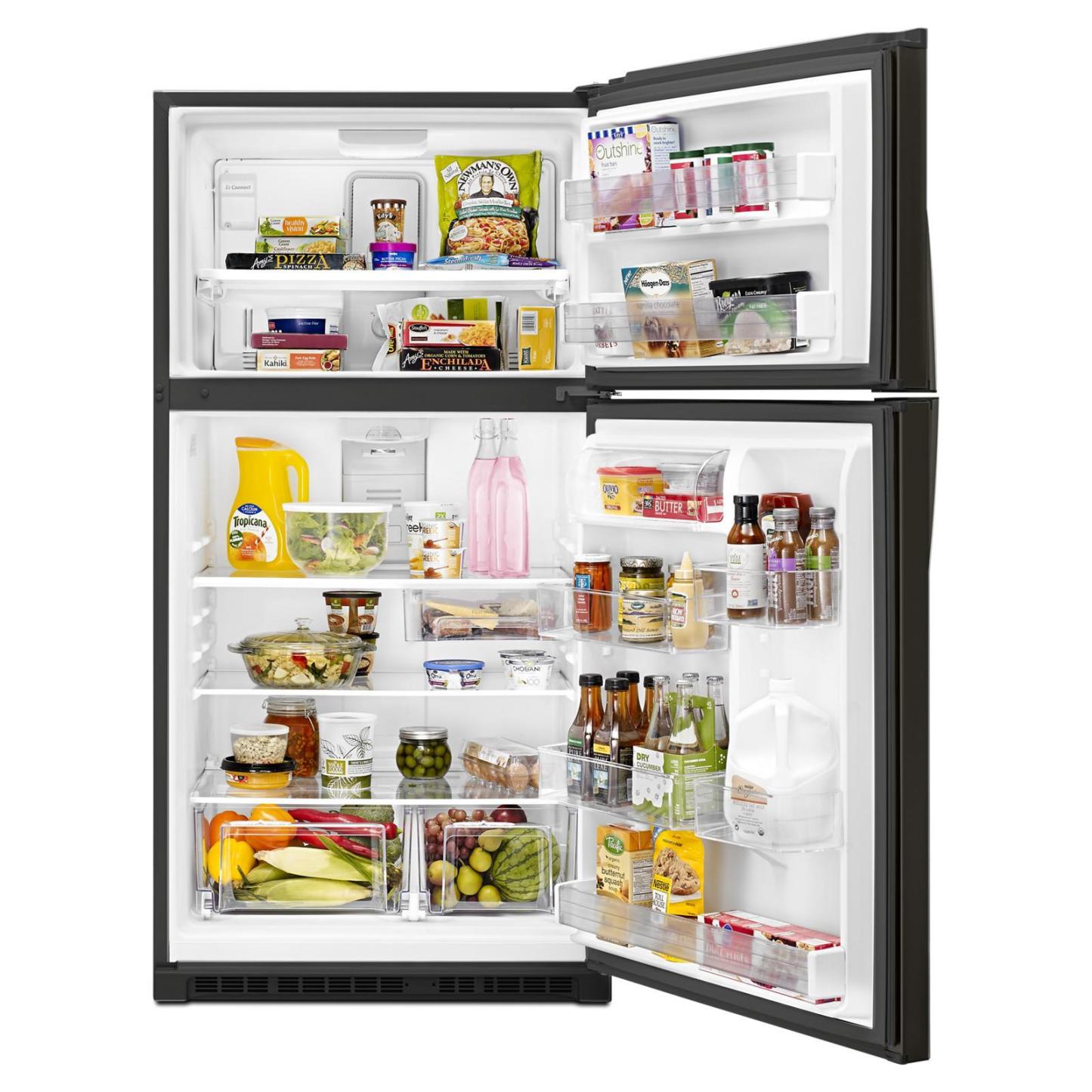 Réfrigérateur Whirlpool de 33 21 pi³ à congélateur supérieur - acier inoxydable noir - WRT541SZHV | Réfrigérateur Whirlpool de 21 pi³ et de 33 po à congélateur supérieur - acier inoxydable noir - WRT5…