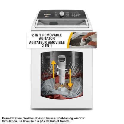 Laveuse Whirlpool à chargement par le haut de 5,4 pi³ - blanche - WTW5057LW | Whirlpool 5.4 Cu. Ft. Top-Load Washer - White - WTW5057LW