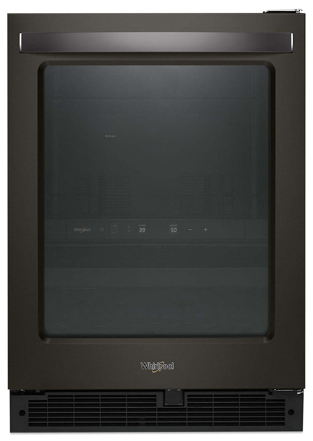 Refroidisseur à vin Whirlpool de 5,2 pi³ et de 24 po sous le comptoir - acier inoxydable noir - WUB50X24HV