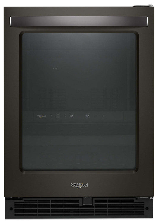 Refroidisseur à vin Whirlpool de 5,2 pi³ et de 24 po sous le comptoir - acier inoxydable noir - WUB50X24HV