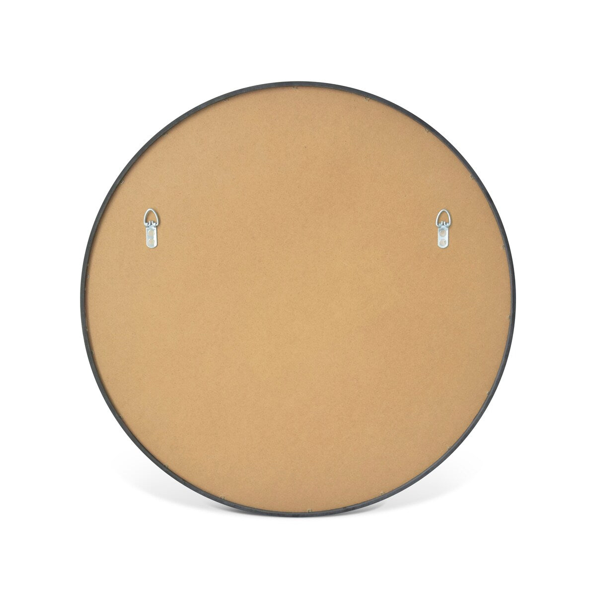 Miroir mural rond classique de style ferme avec cadre en bois