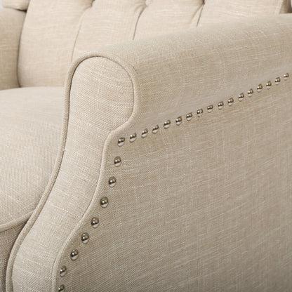 Fauteuils inclinables en tissu capitonné Walter (lot de 2) par Christopher Knight Home