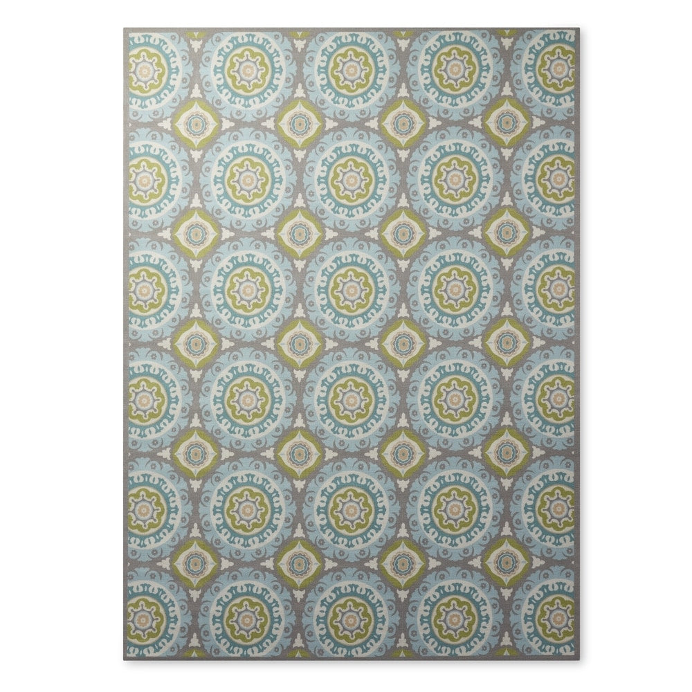 Tapis d'intérieur/extérieur Waverly Sun N' Shade à motif médaillon bohème