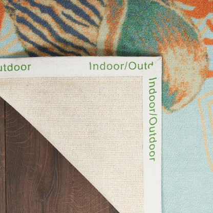 Tapis d'intérieur/extérieur Waverly Sun &amp; Shade Shore Thing Tropical Sea Shell Floral