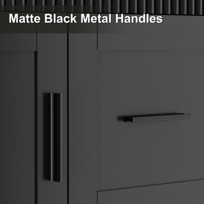 Ensemble de meuble-lavabo Wavy Line 30/36/48 avec lavabo et robinet