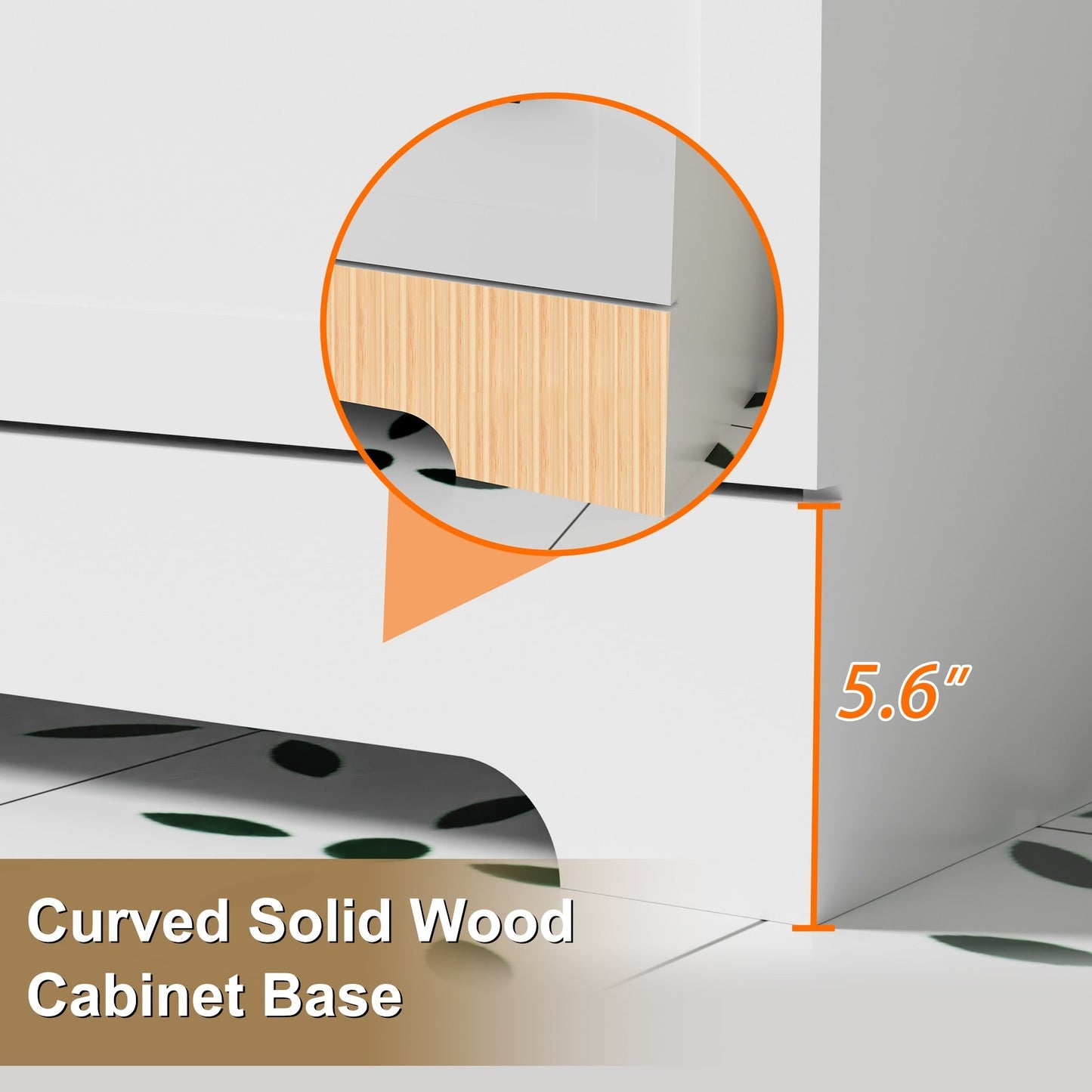 Ensemble de meuble-lavabo Wavy Line 30/36/48 avec lavabo et robinet