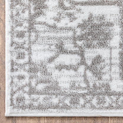 Tapis de sol bohème oriental vintage à motif floral, tissé avec soin et éblouissant.