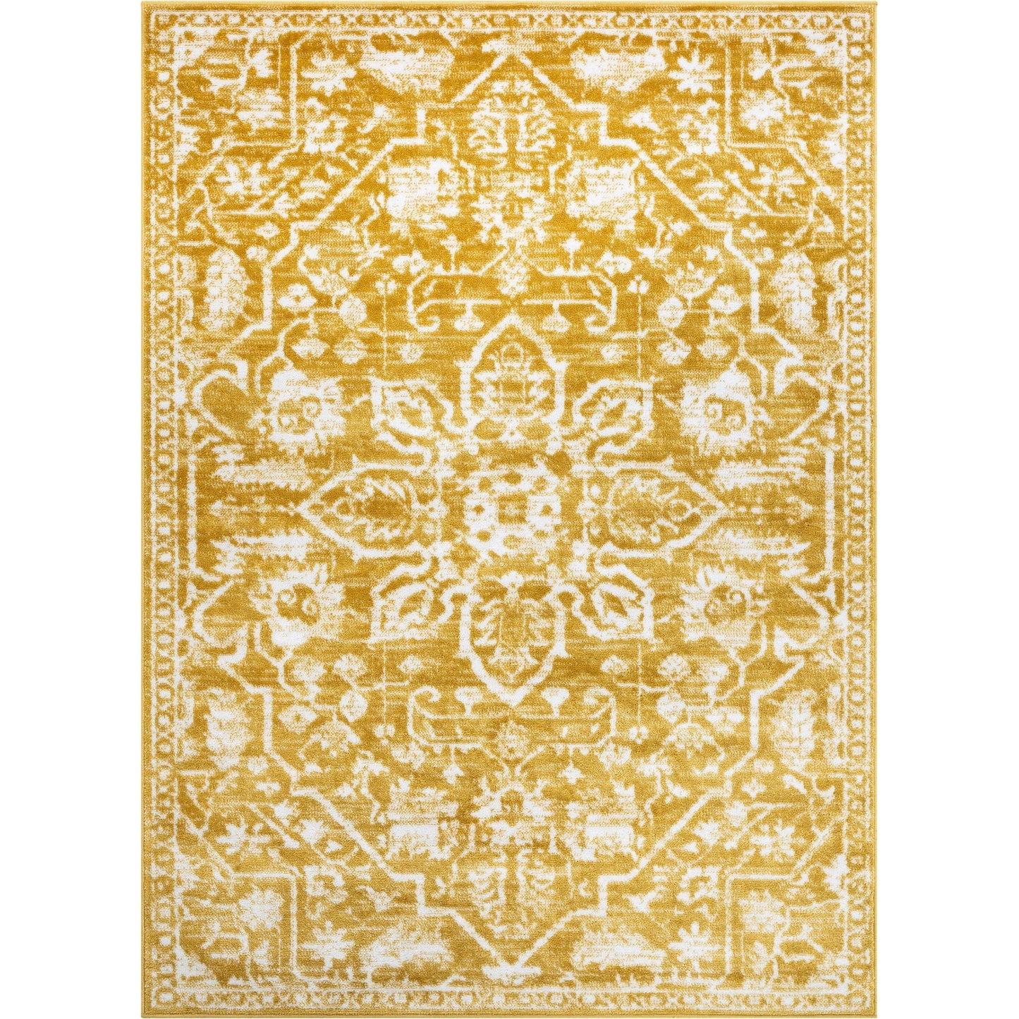 Tapis de sol bohème oriental vintage à motif floral, tissé avec soin et éblouissant.