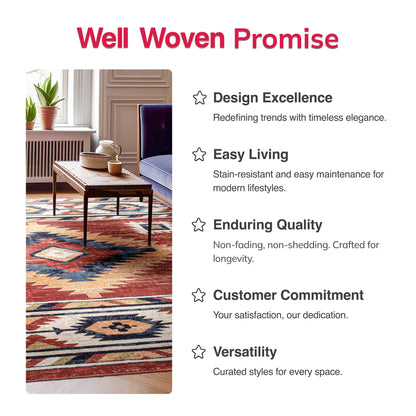 Tapis tribal du sud-ouest de Tulsa Lea, tissé avec soin