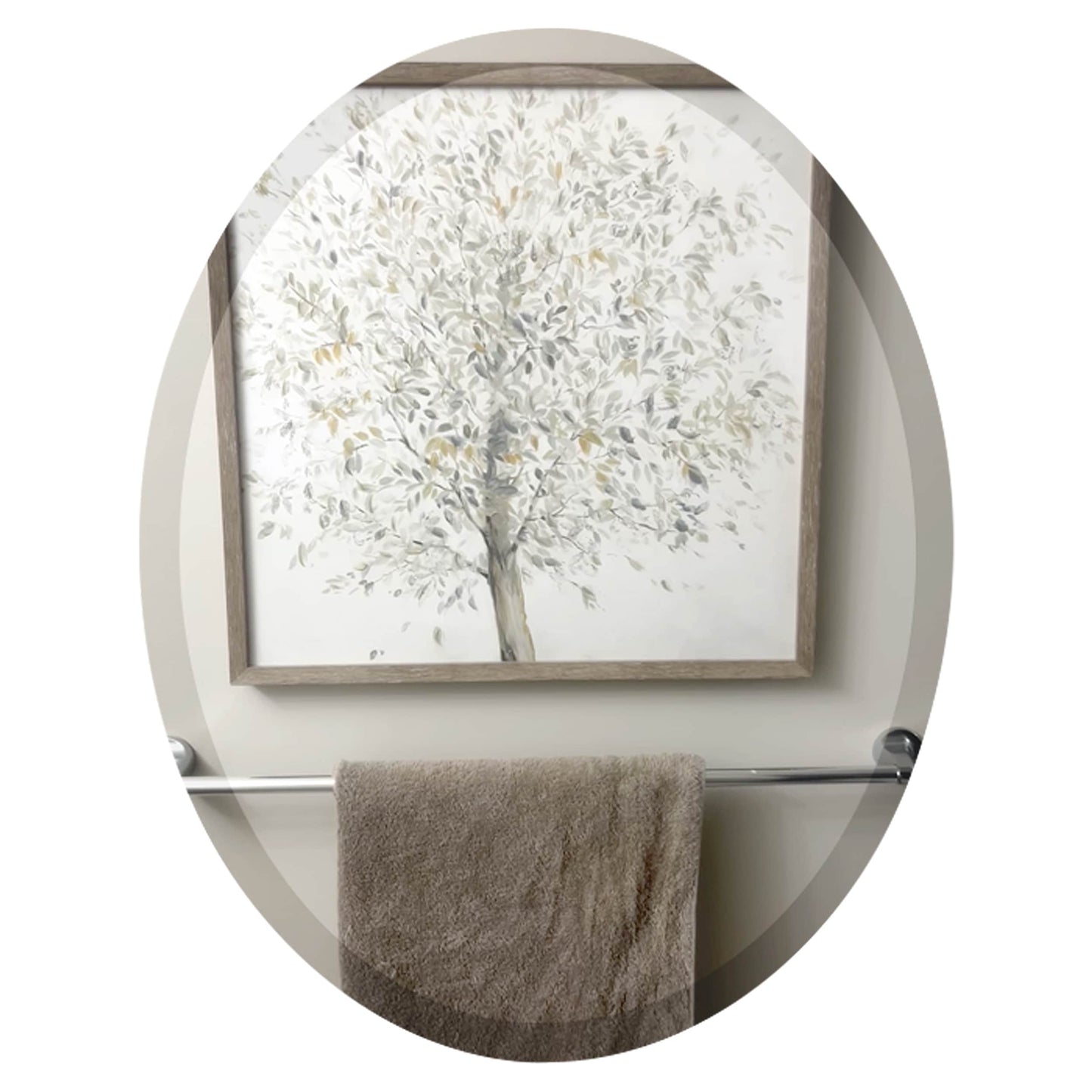 Miroir ovale biseauté Wells sans cadre