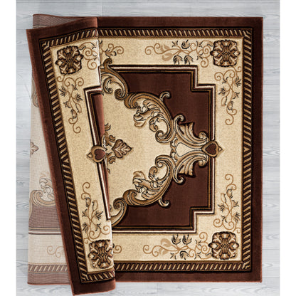 Tapis de salon Porch &amp; Den Curry sculpté à la main