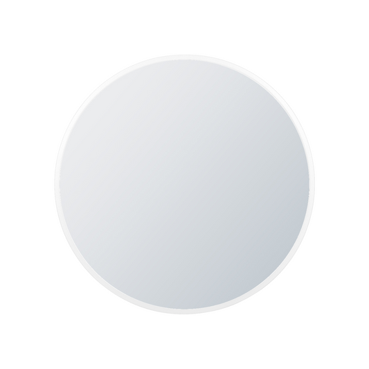 Arcus 24 X 24 Hand Crafted Round Mirror - White|Miroir rond Arcus 24 po x 24 po fabriqué à la main - banc