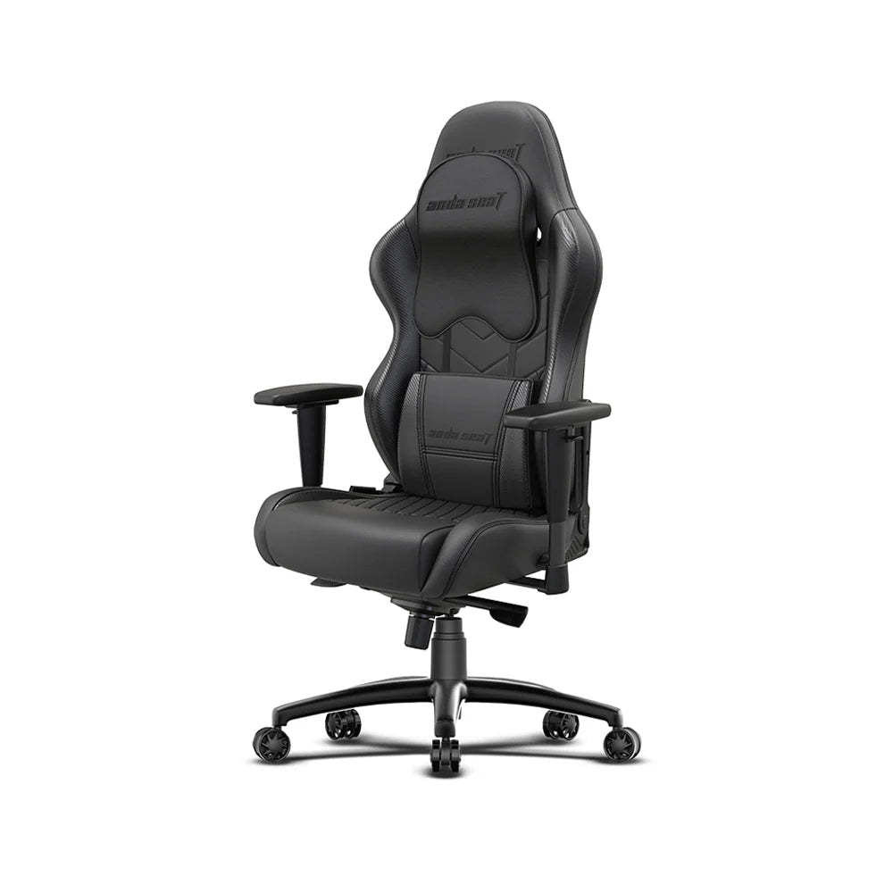 Anda Seat Dark Wizard Premium Genuine Leather Gaming Chair - Black|Fauteuil de jeu de qualité supérieure Dark Wizard de Anda Seat en cuir véritable – noir