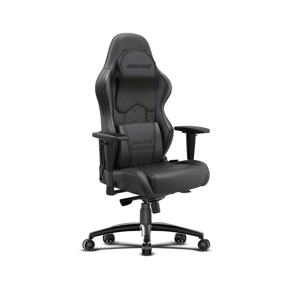 Anda Seat Dark Wizard Premium Genuine Leather Gaming Chair - Black|Fauteuil de jeu de qualité supérieure Dark Wizard de Anda Seat en cuir véritable – noir