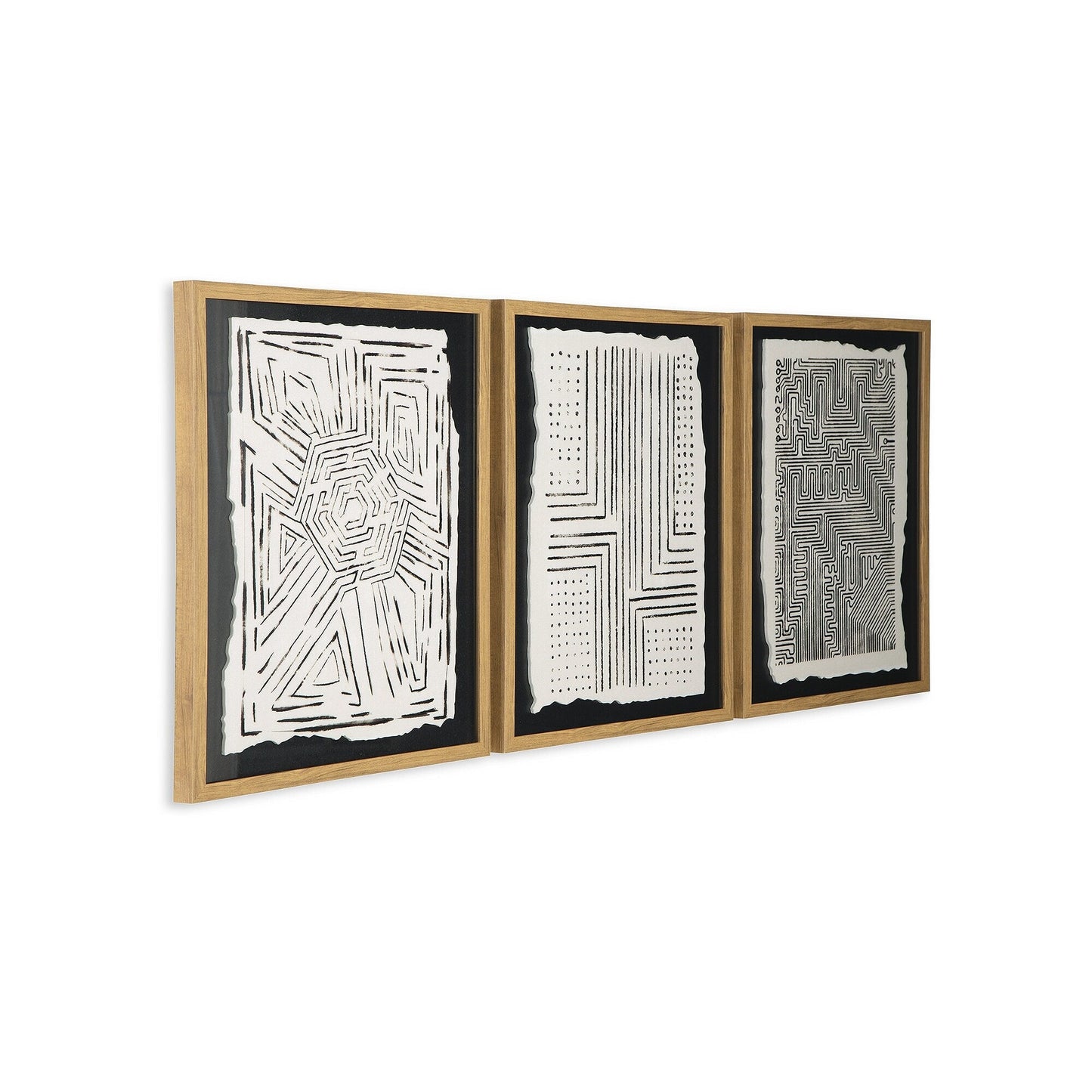 Décoration murale Wonderstow noir/beige, lot de 3