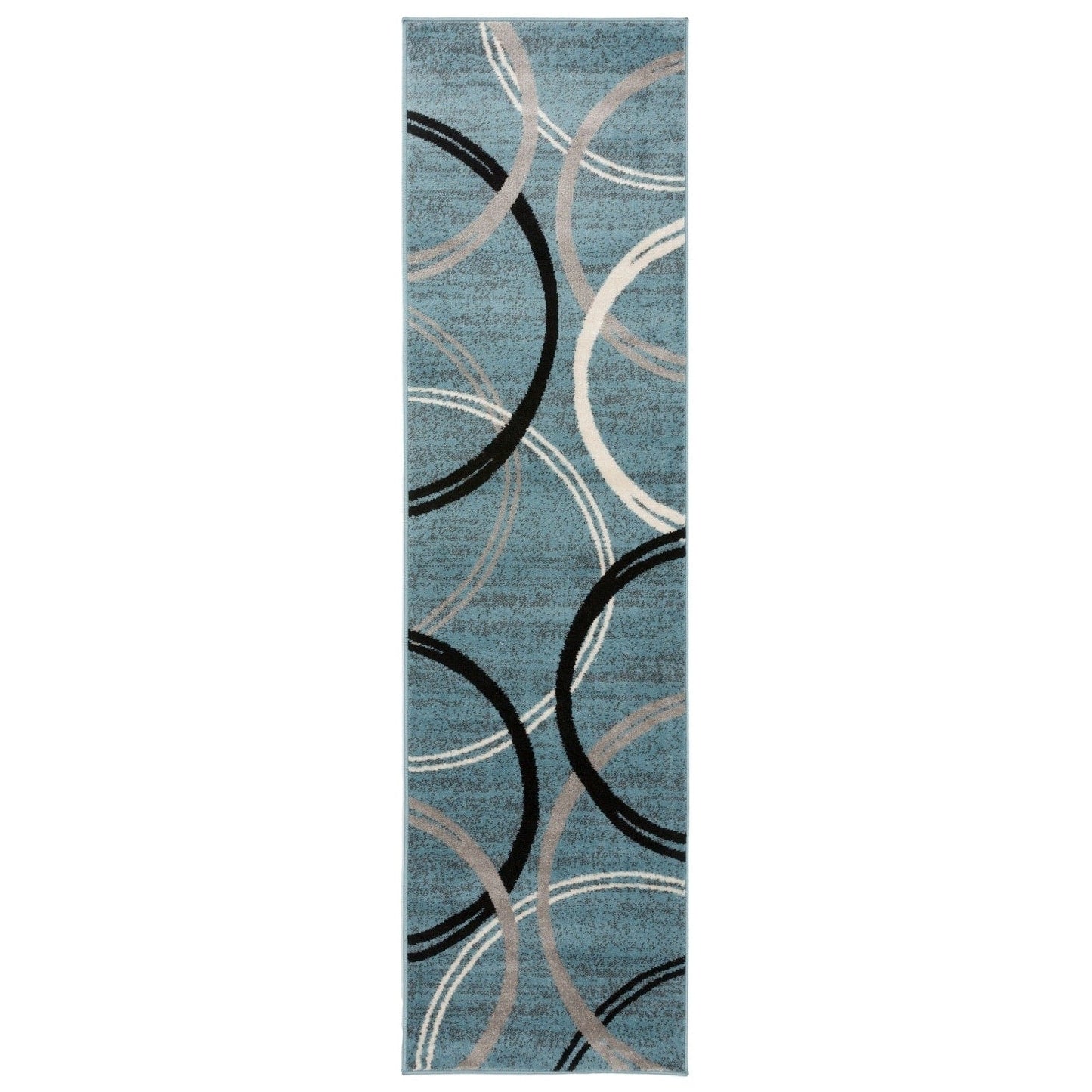 Tapis contemporain à motif de cercles abstraits, collection World Rug Gallery
