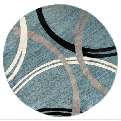 Tapis contemporain à motif de cercles abstraits, collection World Rug Gallery