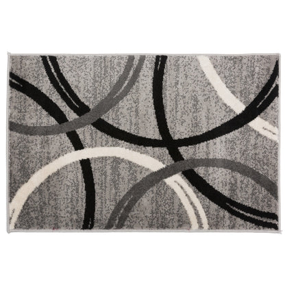Tapis contemporain à motif de cercles abstraits, collection World Rug Gallery