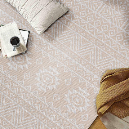 Tapis d'intérieur/extérieur texturé géométrique bohème vieilli World Rug Gallery