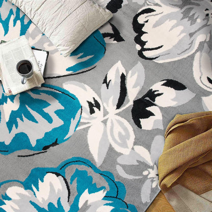 Tapis moderne à motif floral de la World Rug Gallery