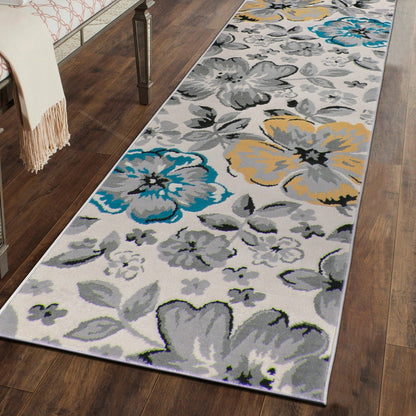 Tapis moderne à motif floral de la World Rug Gallery