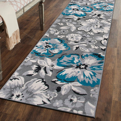 Tapis moderne à motif floral de la World Rug Gallery