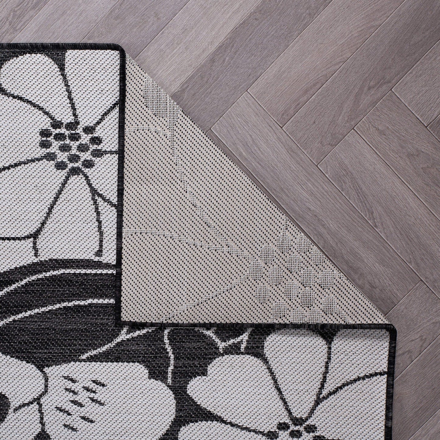 Tapis d'intérieur/extérieur moderne à motif floral texturé World Rug Gallery