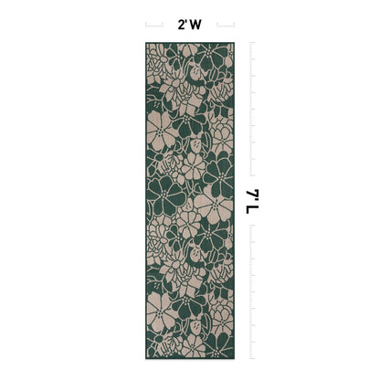 Tapis d'intérieur/extérieur moderne à motif floral texturé World Rug Gallery