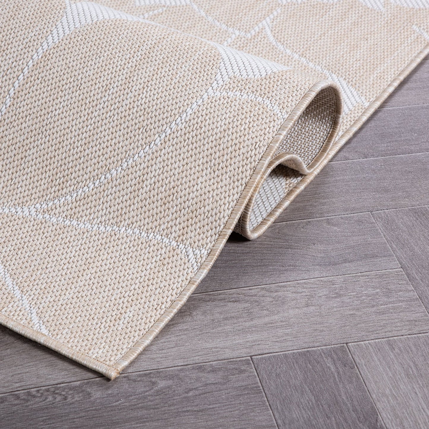 Tapis d'intérieur/extérieur moderne à motif floral texturé World Rug Gallery