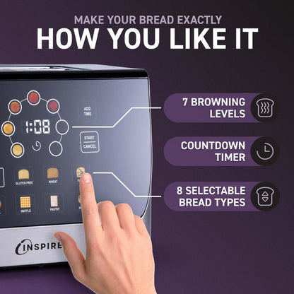 Inspirex Grille-pain automatique en acier inoxydable avec écran tactile interactif - XTOSAT2SS6A