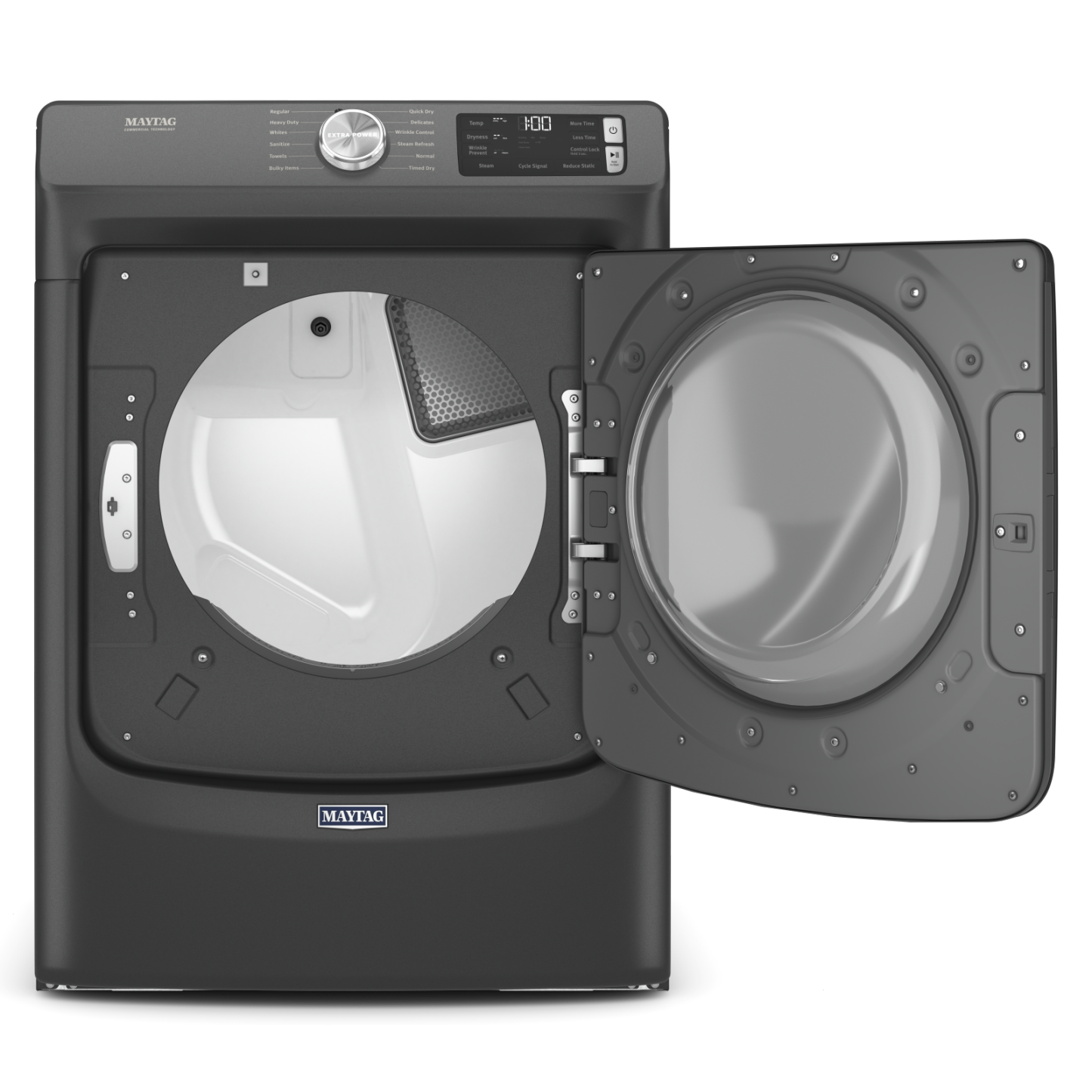 Sécheuse électrique Maytag de 7,3 pi³ avec vapeur - noir volcan - superposable - YMED6630MBK | Maytag 7.3 Cu. Ft. Electric Dryer with Steam - Volcano Black - Stackable - YMED6630MBK