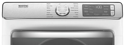 Maytag 7.3 Cu. Ft. Smart Electric Dryer with Steam - White - Stackable - YMED8630HW | Sécheuse électrique intelligente à la vapeur Maytag de 7,3 pi³ - blanche - superposable - YMED8630HW