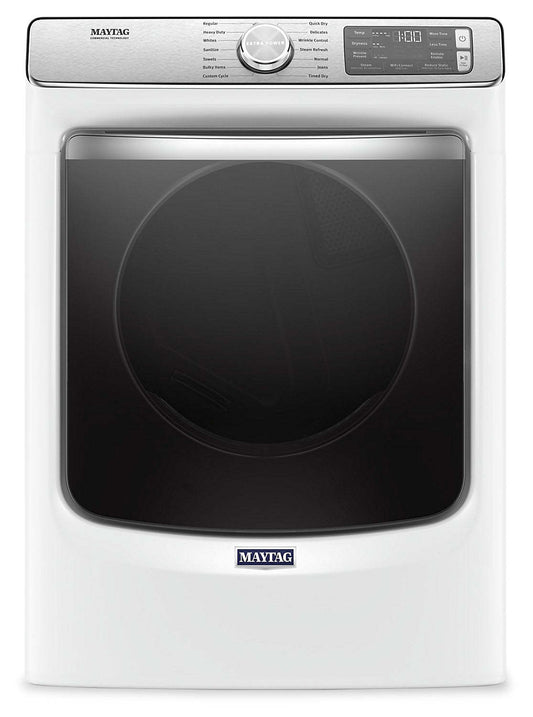 Maytag 7.3 Cu. Ft. Smart Electric Dryer with Steam - White - Stackable - YMED8630HW | Sécheuse électrique intelligente à la vapeur Maytag de 7,3 pi³ - blanche - superposable - YMED8630HW