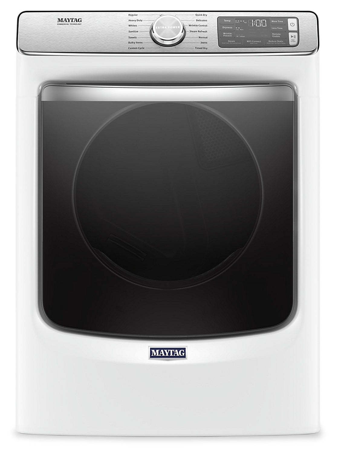 Maytag 7,3 Cu. Fort. Sécheuse à gaz intelligente avec vapeur - Blanc - Empilable - MGD8630HW | Sécheuse à gaz intelligente à la vapeur Maytag de 7,3 pi³ - blanche - superposable - MGD8630HW