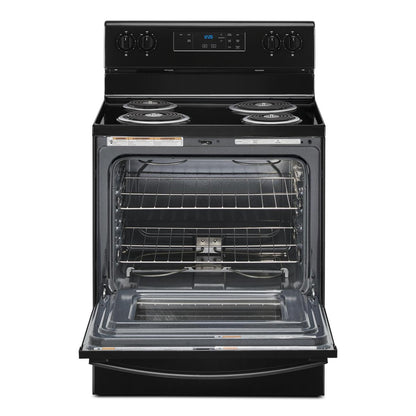 Cuisinière électrique Whirlpool de 4,8 pi³ - noire - YWFC150M0JB | Bain à remous 4,8 Cu. Fort. Cuisinière électrique - Noir - YWFC150M0JB