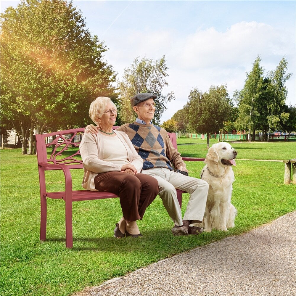 Banc de jardin Yaheetech en métal pour l'extérieur - N/A