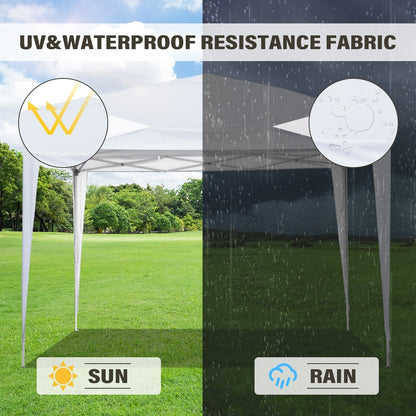 Tente pliante extérieure Zenova 3 m x 3 m, idéale pour terrasse, fête ou mariage.