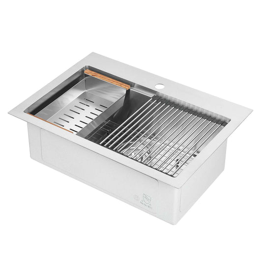 Ancona 28 Drop-In Workstation Kitchen Sink - AN-3127|Évier de cuisine poste de travail encastré Ancona de 28 po - AN-3127|D77GXI7N