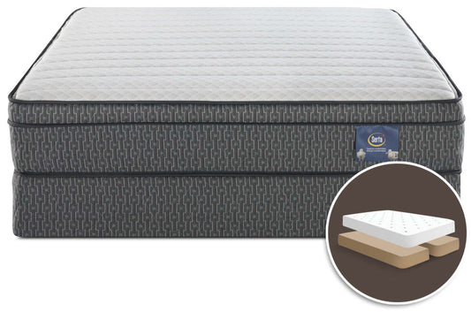 Serta Always Comfort® Alberto Euro-Top Split Queen Mattress Set|Ensemble matelas à Euro-plateau divisé Alberto Toujours Confortable de Serta pour grand lit