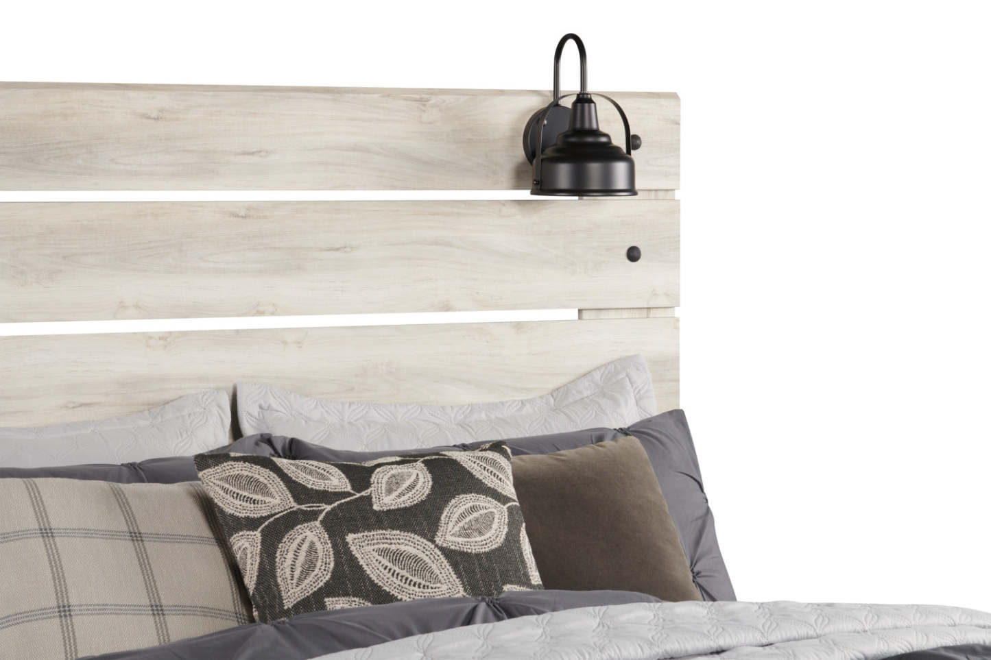 Lit à panneaux Abby avec tête de lit et cadre, LED, USB, blanc - Queen Size | Lit à panneau Abby avec tête de lit, cadre de lit, éclairage à DEL et port USB, blanc - format grand…