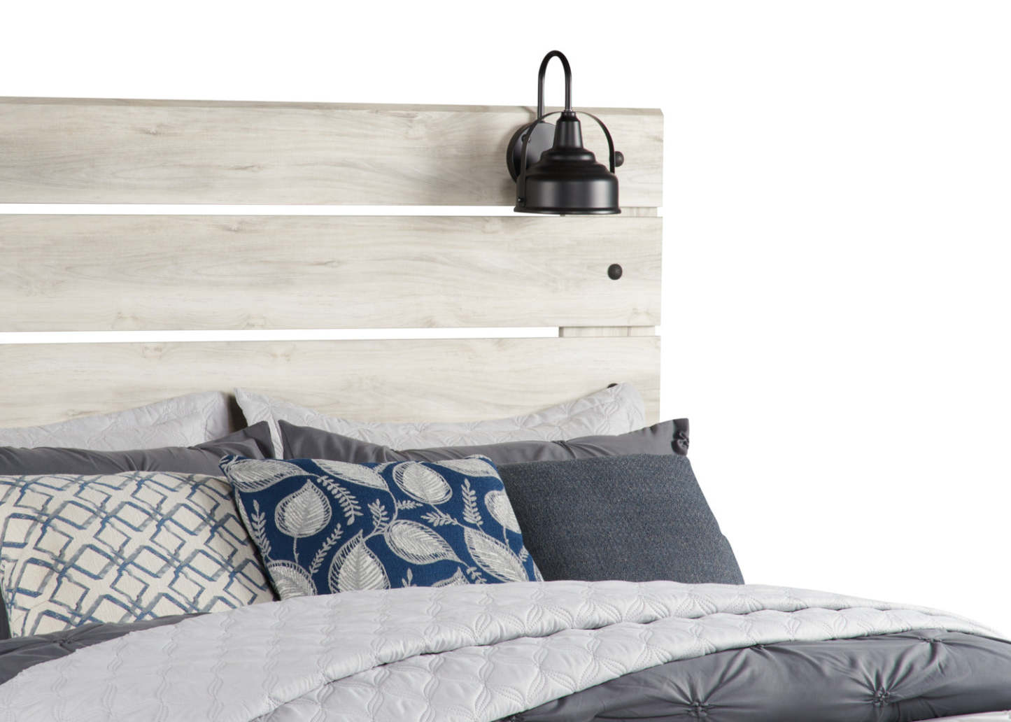 Lit de rangement Abby avec éclairage à DEL et ports USB, blanc - format grand lit | Lit rangement Abby avec lumière LED et ports USB, blanc - Queen Size