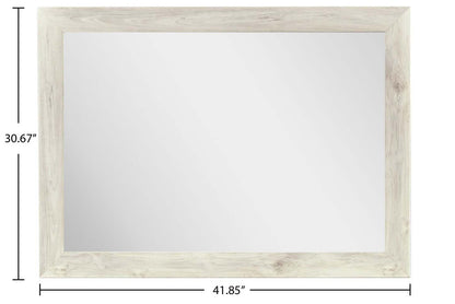 Miroir de commode de chambre Abby - Blanc | Miroir de commode de chambre à coucher Abby - blanc