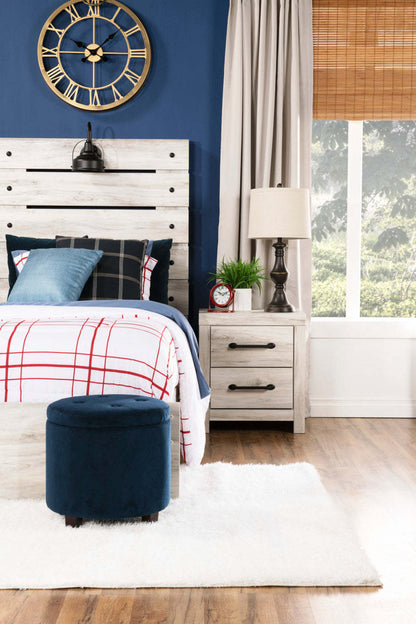 Lit à panneaux Abby avec tête de lit et cadre pour enfants, LED, USB, blanc - Taille simple | Lit à panneau Abby pour enfants avec tête de lit, cadre de lit, éclairage à DEL et port USB, blanc -…