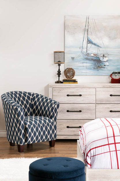 Commode à 6 tiroirs Abby pour chambre à coucher, 58,7 L x 36,42 H - Blanc | Commode Abby de 58,7 po (L) x 36,42 po (H) à 6 tiroirs pour la chambre à coucher - blanche