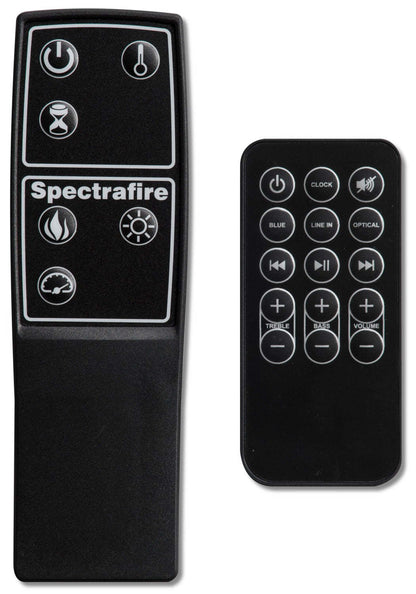 Meuble pour téléviseur moderne Odesos de 72 po avec foyer électrique, rangement et système de gestion des câbles pour téléviseurs jusqu'à 80 po