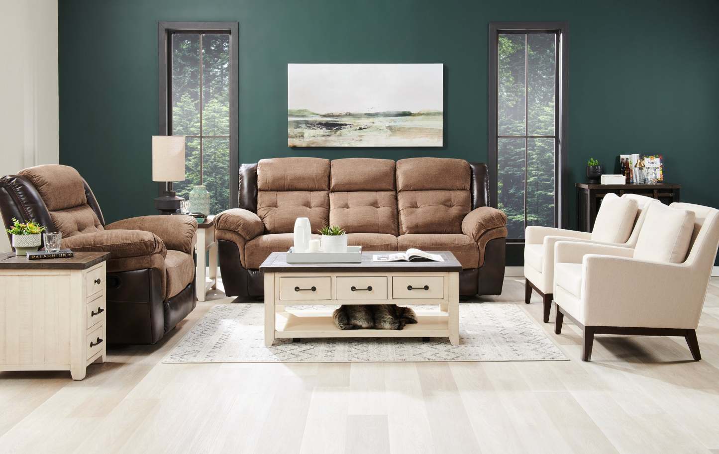 Chaise d'appoint en tissu d'apparence lin avec base en bois Adel 28,5 - Beige | Fauteuil d'appoint Adel de 28,5 po en tissu d'apparence lin avec piètement en bois - beige