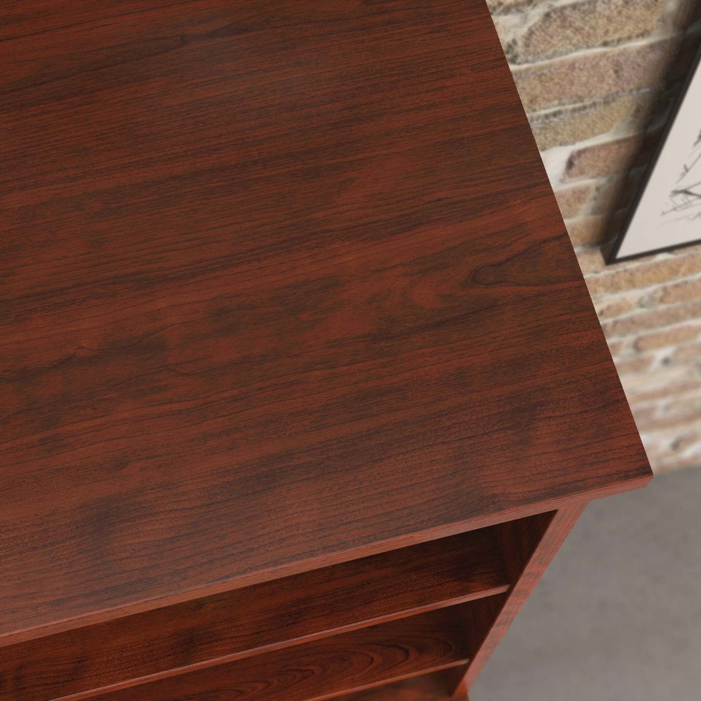 Affirm 35.43 Commercial Grade Bookcase Hutch - Classic Cherry|Crédence de style bibliothèque Affirm de 35,43 po de qualité commerciale - cerisier classique