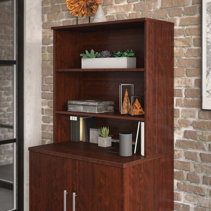 Affirm 35.43 Commercial Grade Bookcase Hutch - Classic Cherry|Crédence de style bibliothèque Affirm de 35,43 po de qualité commerciale - cerisier classique