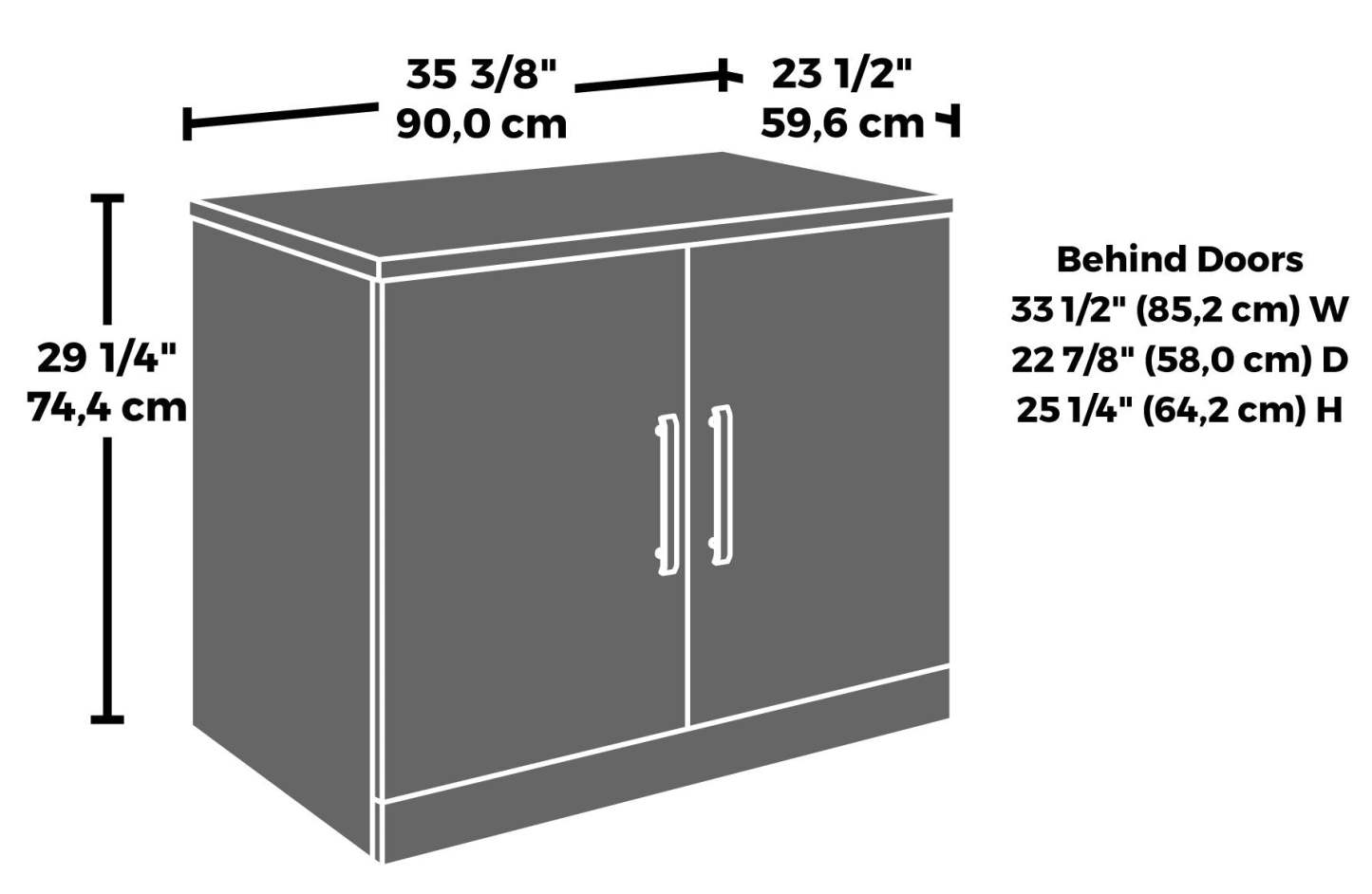 Affirm 35.43 Commercial Grade Storage Cabinet - Noble Elm|Armoire de rangement Affirm de 35,43 po de qualité commerciale - orme noble